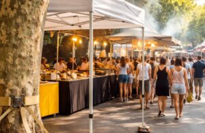 Gazebo ancorati ai busti dei Tigli per l’International Street Food Gazebo ancorati ai busti dei Tigli per l'International Street Food