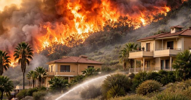 Incendio a Tortoreto Alto: le fiamme minacciano le abitazioni