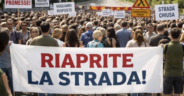 Manifestazione a Silvi per la riapertura della Strada Provinciale 29B Manifestazione a Silvi per la riapertura della Strada Provinciale 29B