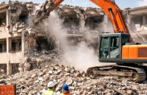 VIDEO/ ATRI, PROSEGUE LA DEMOLIZIONE DELL’EX SCUOLA MAMBELLI: IL CANTIERE ENTRA NEL VIVO VIDEO/ ATRI, PROSEGUE LA DEMOLIZIONE DELL’EX SCUOLA MAMBELLI: IL CANTIERE ENTRA NEL VIVO