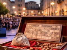 Enrico Melozzi riceve la Tombola Teramana in un evento a Teramo Enrico Melozzi riceve la Tombola Teramana in un evento a Teramo