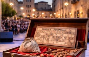 Enrico Melozzi riceve la Tombola Teramana in un evento a Teramo Enrico Melozzi riceve la Tombola Teramana in un evento a Teramo