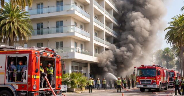Incendio all'Hotel Doge di Alba Adriatica, evacuazione parziale necessaria Incendio all'Hotel Doge di Alba Adriatica, evacuazione parziale necessaria
