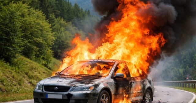 Incendio di un'auto ai Prati di Tivo, in arrivo i vigili del fuoco Incendio di un'auto ai Prati di Tivo, in arrivo i vigili del fuoco