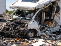 Incidente sull’A14: camper distrutto dopo scontro con un tir, conducente illeso Incidente sull'A14: camper distrutto dopo scontro con un tir, conducente illeso