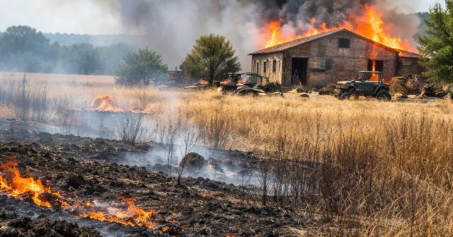 Incendio in campagna a Sulmona, denunciato un agricoltore