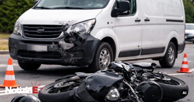 Incidente tra moto e furgone a Piano della Lenta, motociclista ferito