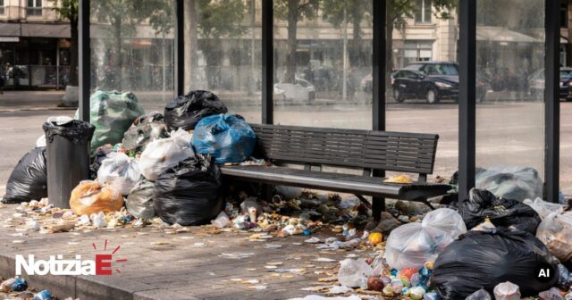Piazza Garibaldi a Teramo: la pensilina ridotta a discarica