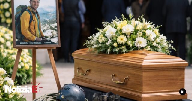 Rito funebre per Marco Di Marcello, alpinista di Villa Zaccheo Rito funebre per Marco Di Marcello, alpinista di Villa Zaccheo