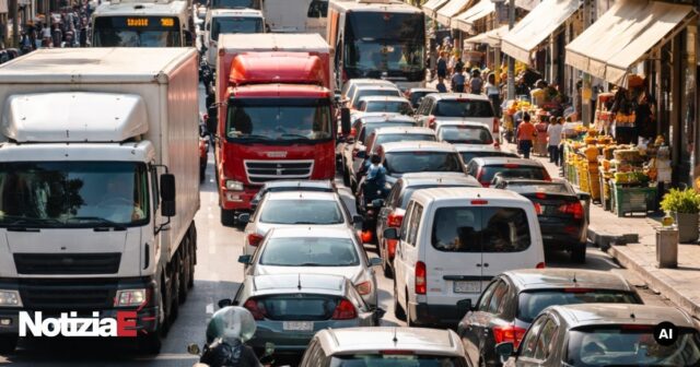 Caos a Piazzale San Francesco: traffico bloccato e commercianti in difficoltà Caos a Piazzale San Francesco: traffico bloccato e commercianti in difficoltà