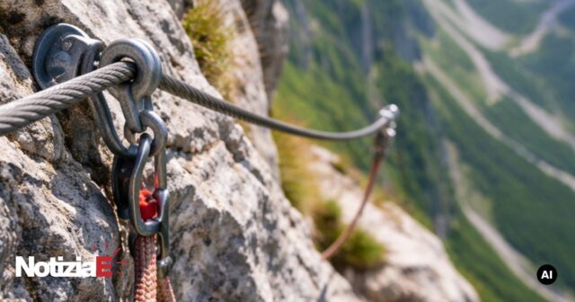 Chiusura della Via Ferrata dei Ginepri a Pietracamela per deterioramento delle attrezzature Chiusura della Via Ferrata dei Ginepri a Pietracamela per deterioramento delle attrezzature