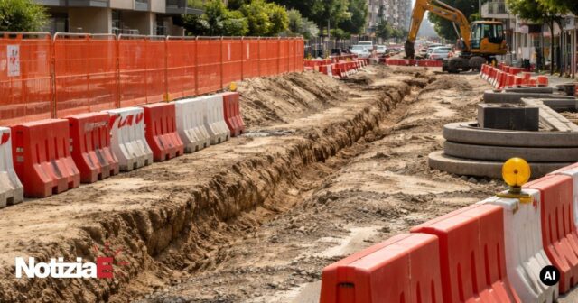 Lavori in via D’Annunzio a Teramo: da due settimane a mesi di attesa Lavori in via D’Annunzio a Teramo: da due settimane a mesi di attesa