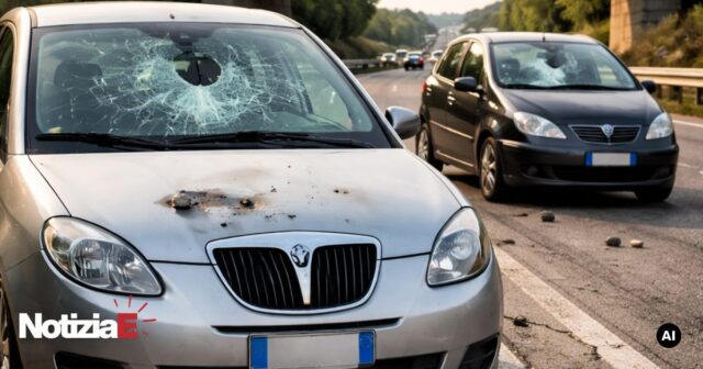 Sassi lanciati dal cavalcavia danneggiano due auto sull'A25 in Abruzzo